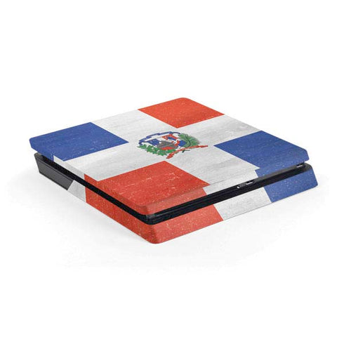 Dominican Republic Flag Distressed PlayStation PS4 Skins